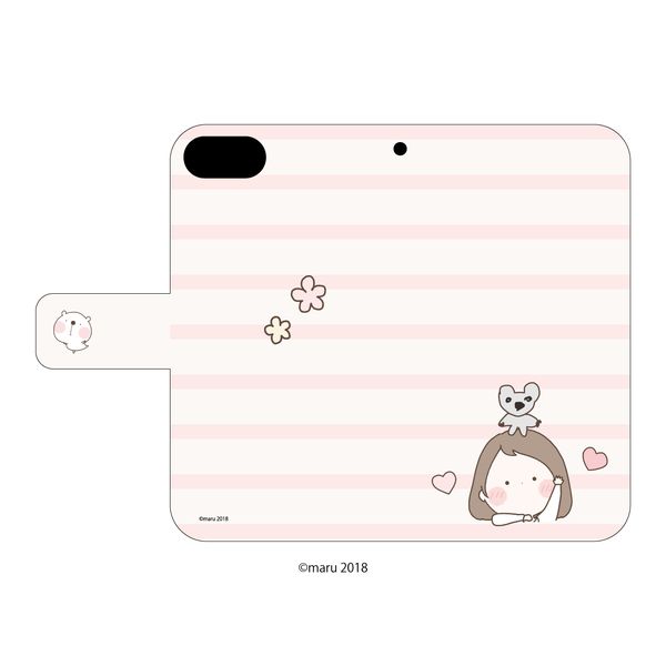 グッズ まるいおんなのことおとこのこ 手帳型スマホケース Iphone6 6s 7 8兼用 01 おんなのこ 18年12月出荷予定分 A3 キャラアニ Com