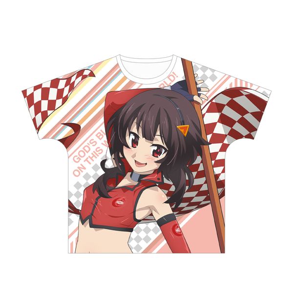 アパレル この素晴らしい世界に祝福を 描き下ろしイラスト めぐみん レースクイーンver フルグラフィックtシャツ ユニセックス サイズm 21年6月出荷予定分 アルマビアンカ キャラアニ Com