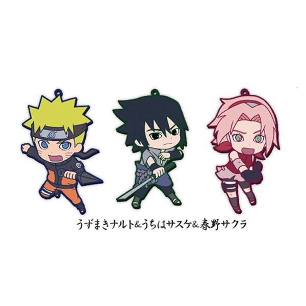 グッズ Naruto ナルト 疾風伝 にいてんごむっ 3個セット A うずまきナルト うちはサスケ 春野サクラ キャラアニ キャラアニ Com